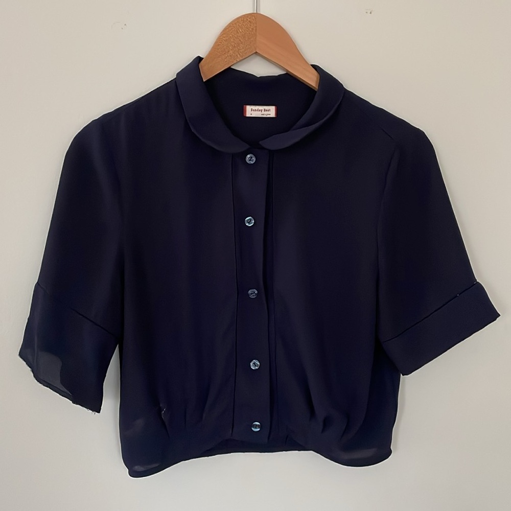 Sunday Best Aritzia Cropped Blouse